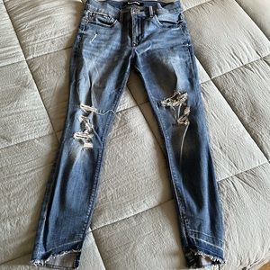 Express Medium Wash Distressed Jeans